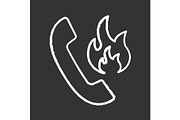 Hotline support chalk icon