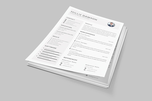 Resume Template and Cover Letter in Letter Templates - product preview 1