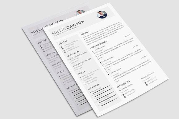 Resume Template and Cover Letter in Letter Templates - product preview 5
