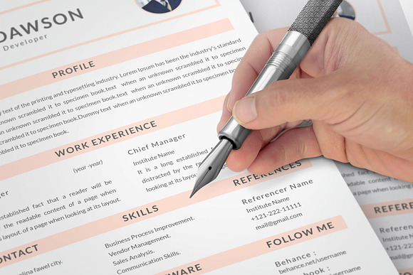 Resume Template and Cover Letter in Letter Templates - product preview 11
