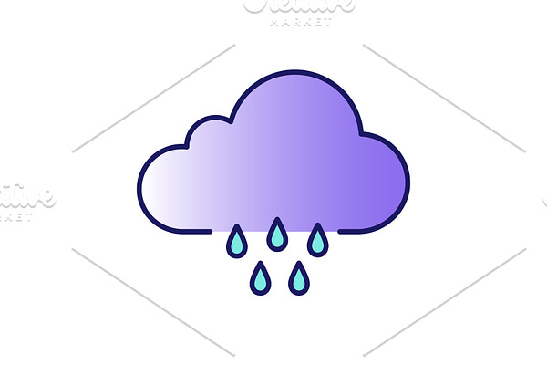 Rain color icon