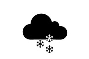 Light snow glyph icon