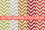 Glitter Chevron Textures Citrus
