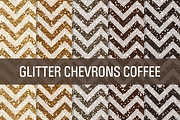 Glitter Chevron Textures Coffee Bean