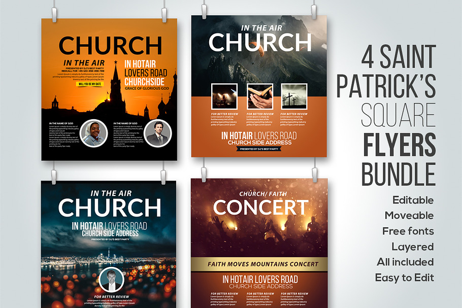 Church Flyer Templates Bundle in Flyer Templates - product preview 8