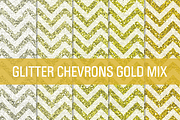 Glitter Chevron Textures Gold Mix