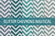 Glitter Chevron Textures Nautical