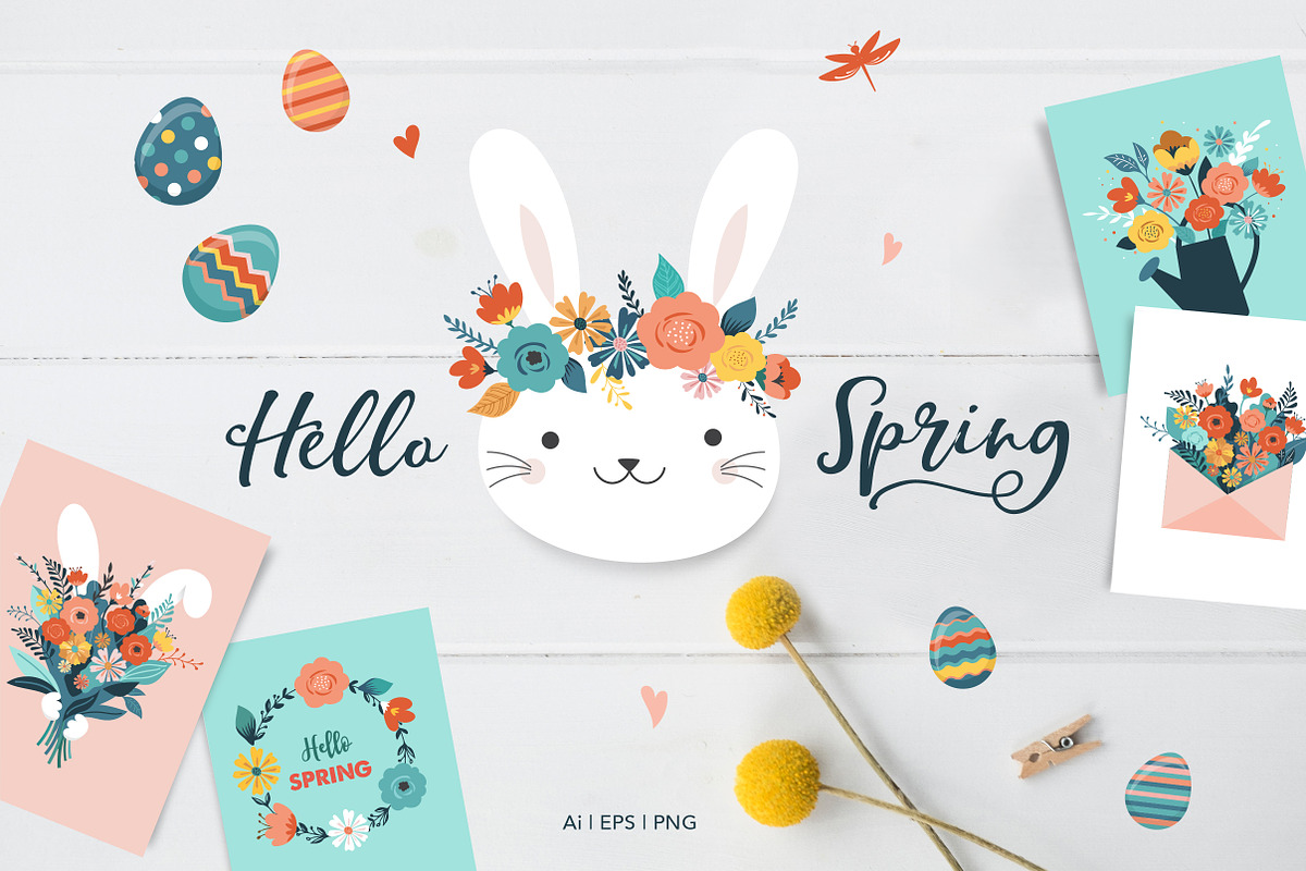 Hello Spring I Easter collection in Illustrations - product preview 8