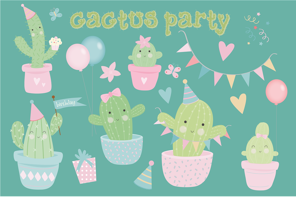 Cactus party pack in Illustrations - product preview 8