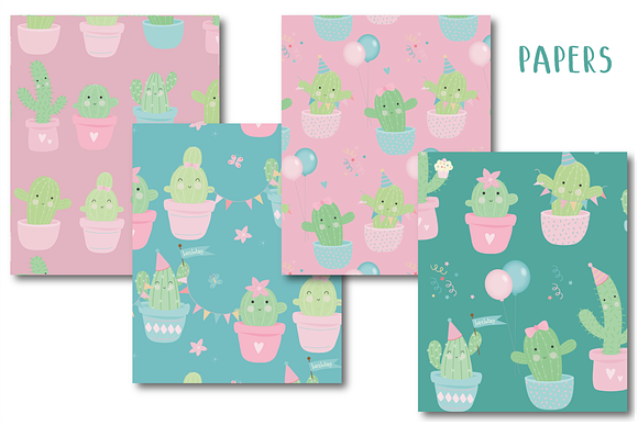 Cactus party pack in Illustrations - product preview 2