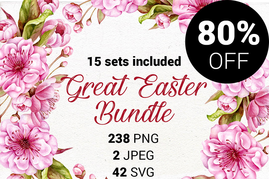 80% OFF Easter clip art bundle. in Illustrations - product preview 8
