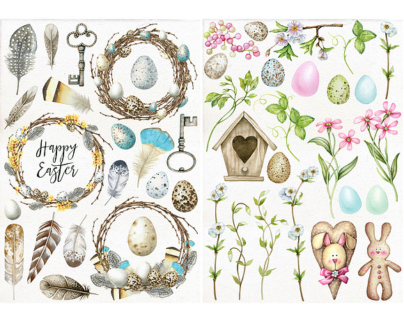 80% OFF Easter clip art bundle. in Illustrations - product preview 7