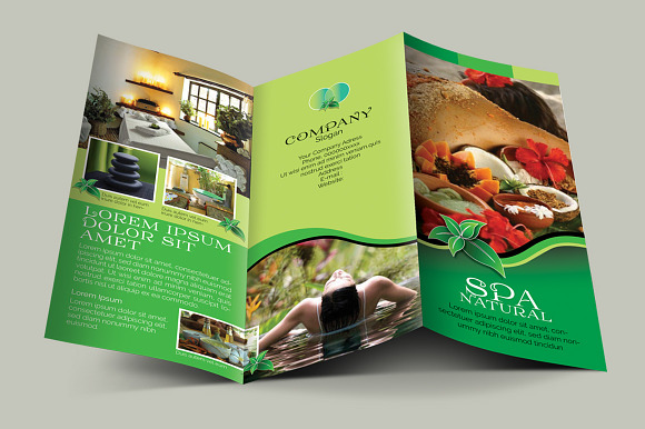 Spa Natural 3fold Brochures in Brochure Templates - product preview 1