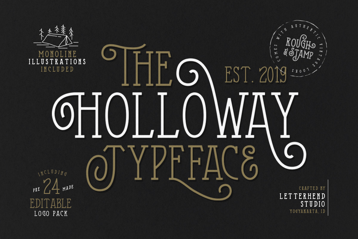 The Holloway Typeface + EXTRAS in Display Fonts - product preview 8