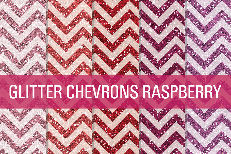 Glitter Chevron Textures Raspberry in Textures - product preview 8
