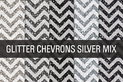 Glitter Chevron Textures Silver Mix