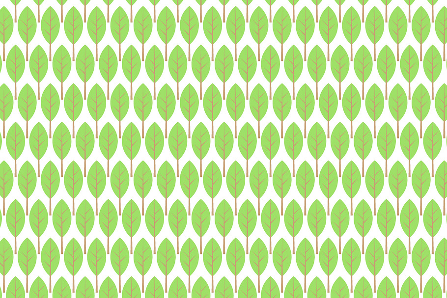 Simple pastel green trees pattern in Patterns - product preview 8