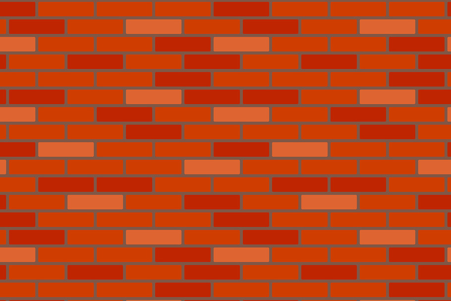 Red brick wall seamless pattern in Patterns - product preview 8