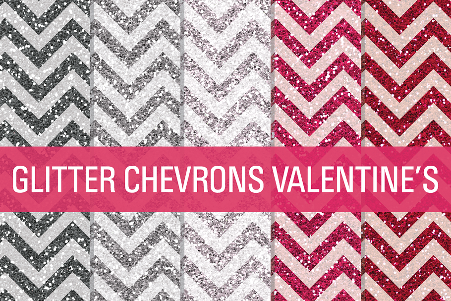 Glitter Chevron Textures Valentine's in Textures - product preview 8