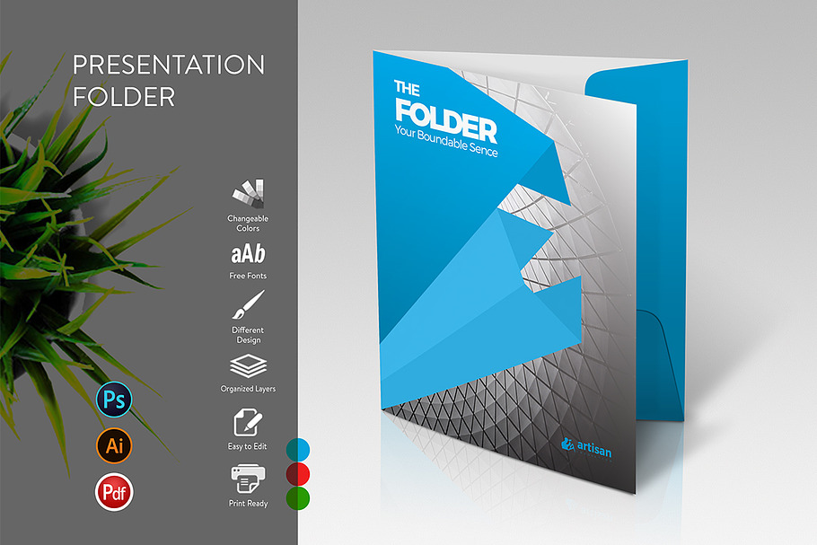 Presentation Folder in Stationery Templates - product preview 8