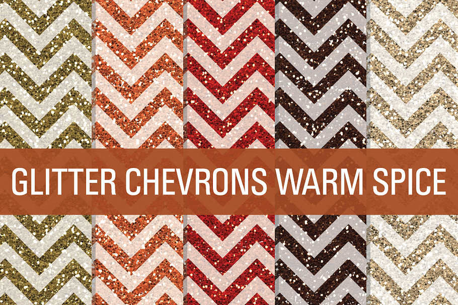 Glitter Chevron Textures Warm Spice