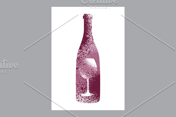 Wine stencil splash style posters. in Illustrations - product preview 10