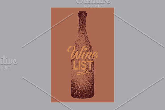 Wine stencil splash style posters. in Illustrations - product preview 12