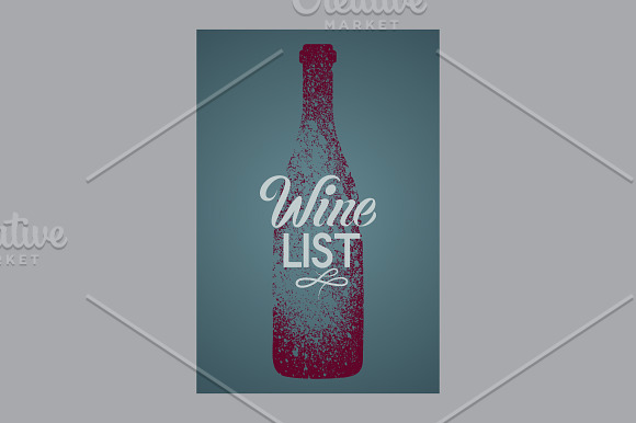Wine stencil splash style posters. in Illustrations - product preview 14