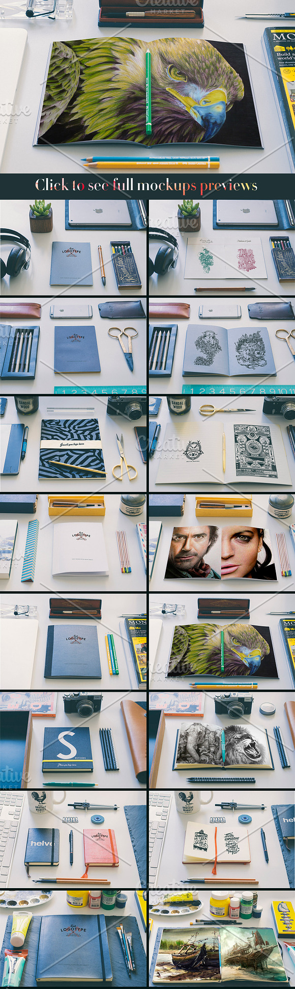MNML Notebooks Mockups in Mockup Templates - product preview 3