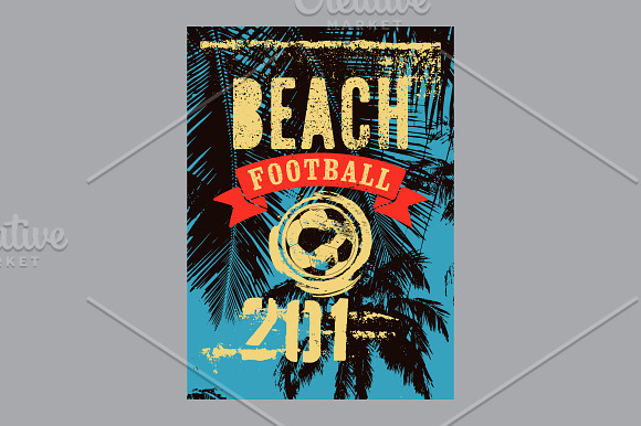 Beach Football vintage posters. in Illustrations - product preview 6