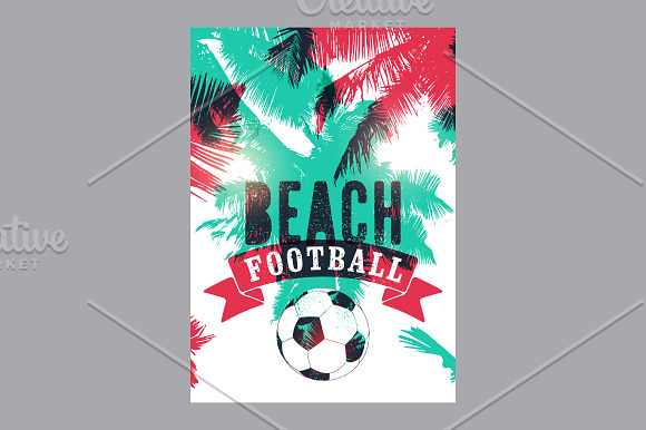 Beach Football vintage posters. in Illustrations - product preview 7