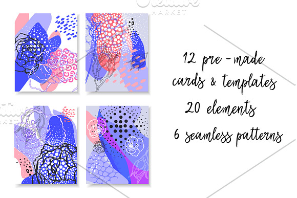 Abstract floral collection in Illustrations - product preview 9