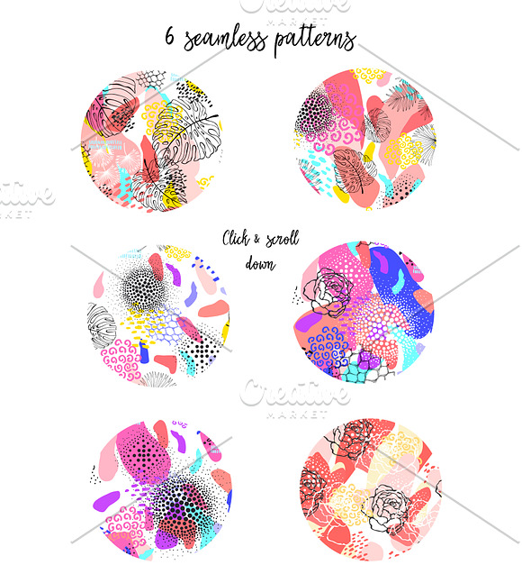 Abstract floral collection in Illustrations - product preview 10