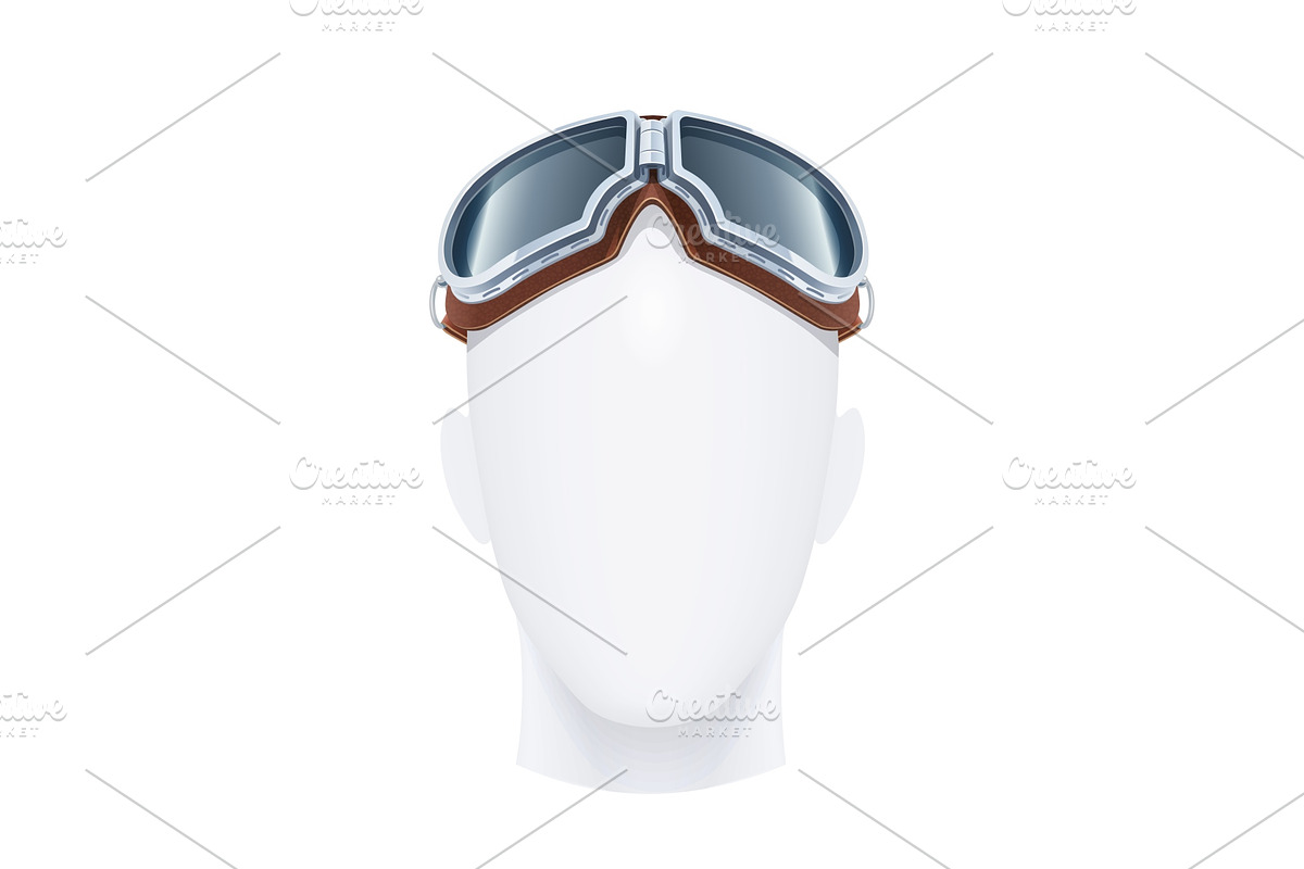 Pilot glasses. Vector illustration. in Illustrations - product preview 8