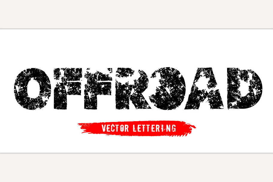 Off-Road hand drawn grunge lettering in Illustrations - product preview 8