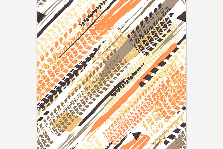Seamless Tire Tracks Pattern in Patterns - product preview 8