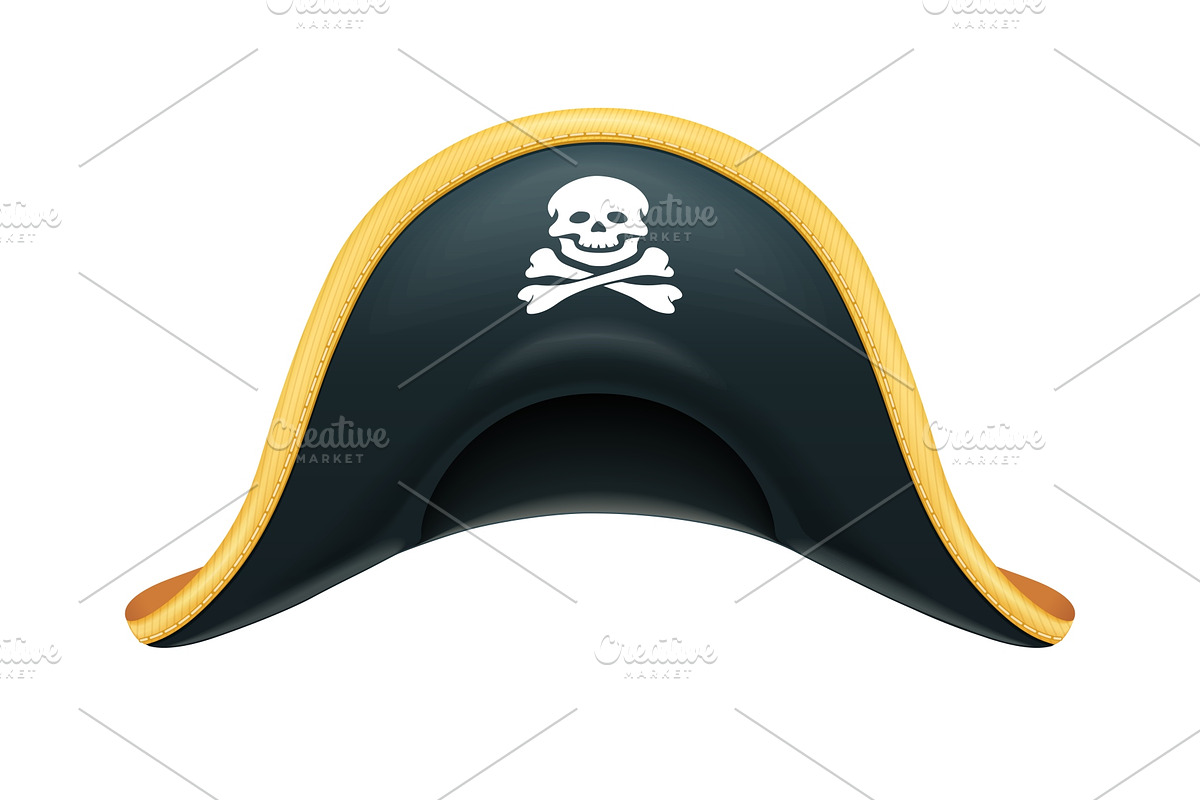 Pirate hat. Corsair headgear. Vector in Illustrations - product preview 8