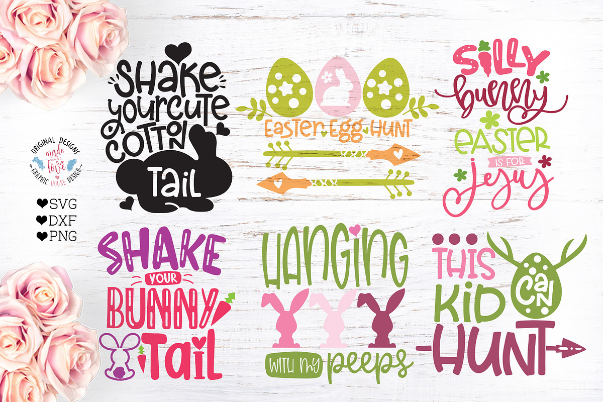 Mini Easter Kids Cut Files in Illustrations - product preview 8