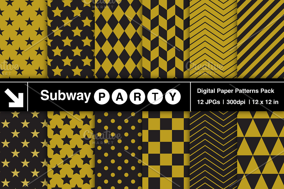 Gold & Black Geometric Papers in Patterns - product preview 8