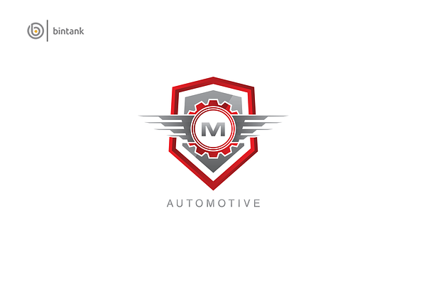 M Letter - Auto Shield Logo