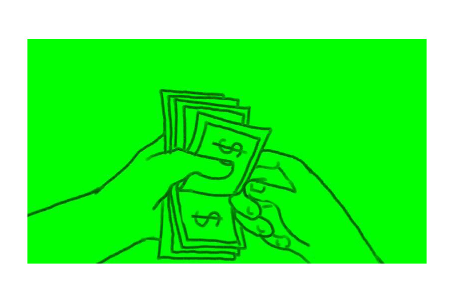 Animation Hand Counting Dollar