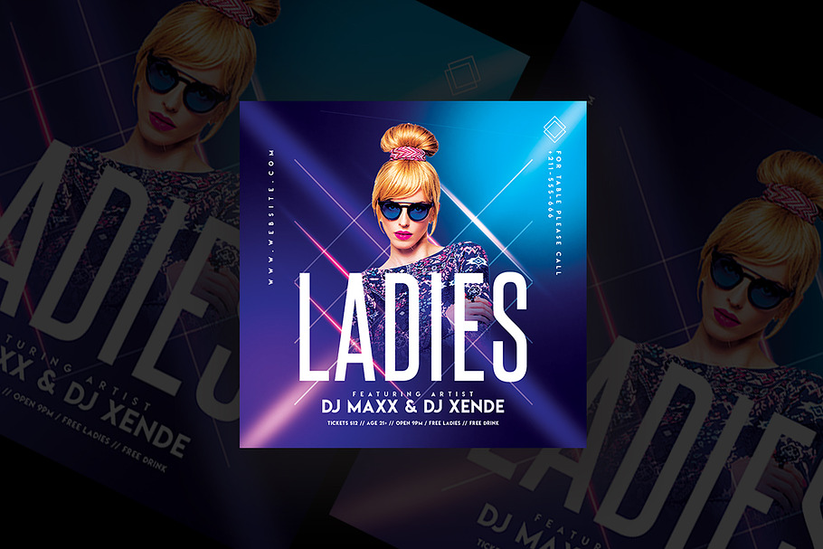 Ladies Night Party Flyer in Flyer Templates - product preview 8
