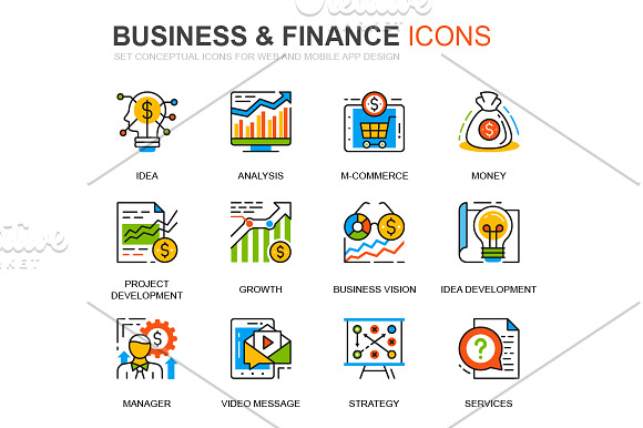 Thin Line Business Icons in Icons - product preview 5