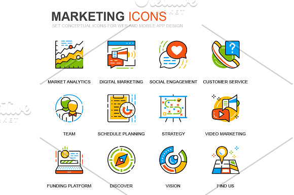 Thin Line Business Icons in Icons - product preview 18