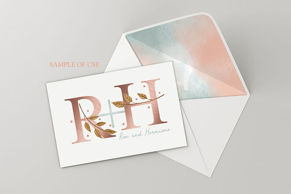 Rose Gold Alphabets in Illustrations - product preview 2