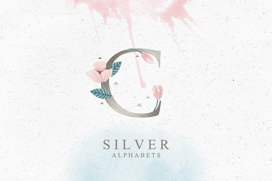 Silver Alphabets in Illustrations - product preview 8