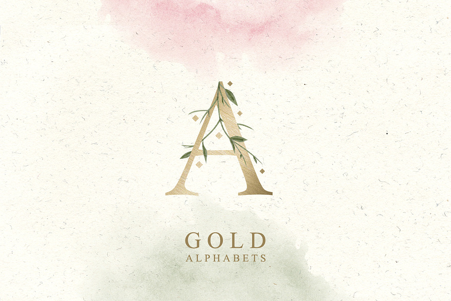 Gold Alphabets in Illustrations - product preview 8