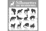 Silhouettes - North American animals