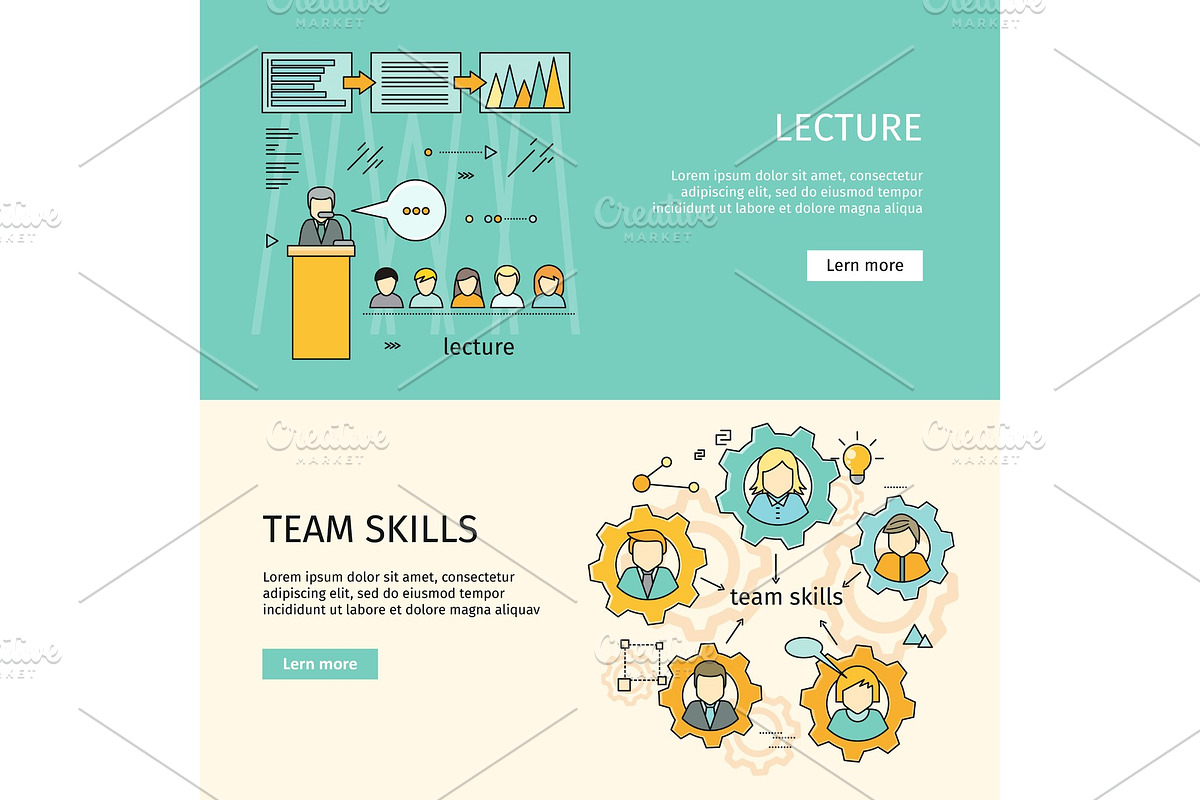Team Skills and Business Lecture in Illustrations - product preview 8