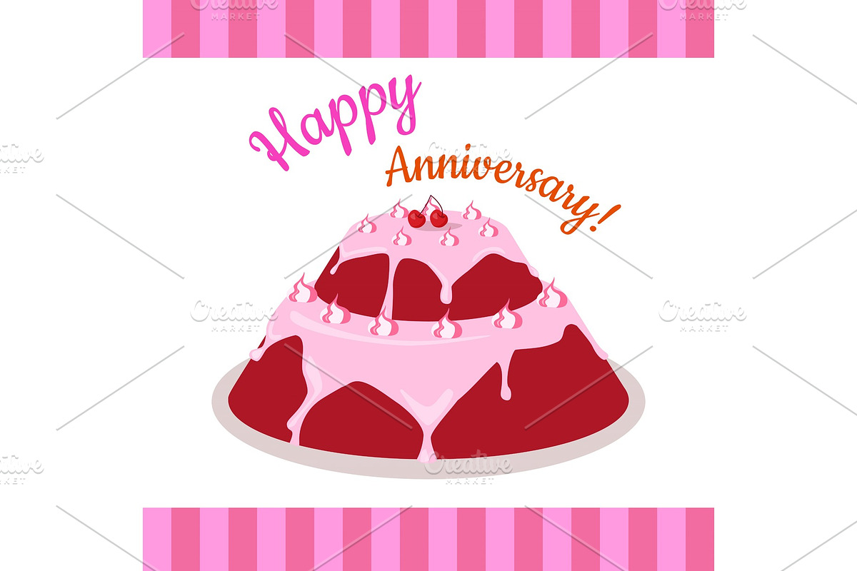 Happy Anniversary Strawberry Pie in Illustrations - product preview 8